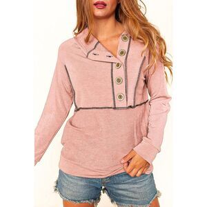 Azura Exchange  Princess Line Out Seam Hoodie with Front Buttons